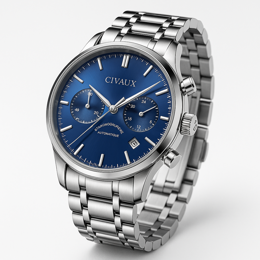 Civaux Bleu Chronographe | Argenté Edition