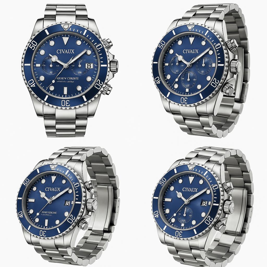 Civaux Bleu Chronographe | Argenté Edition
